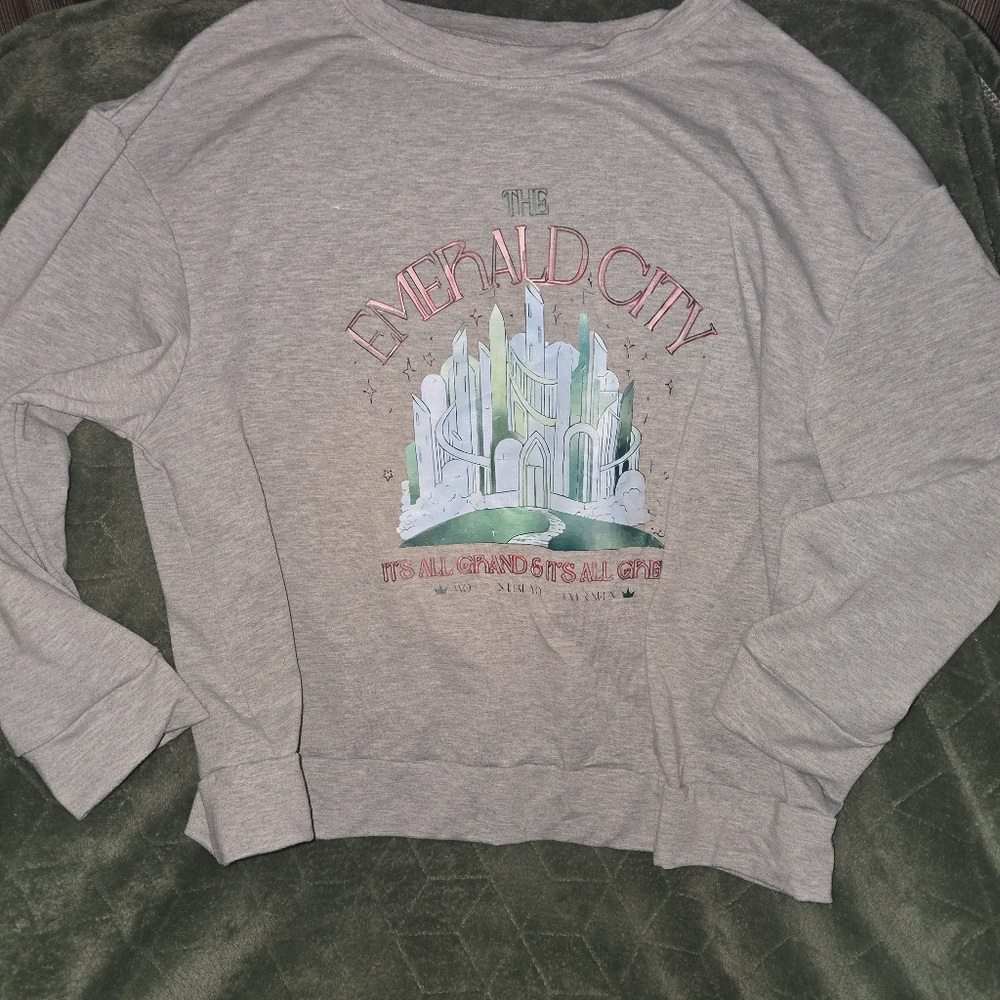 Emerald City Wizard of Oz Inspired Graphic Sweatshirt Top 1X